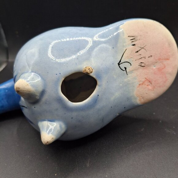 Ken Edwards Ceramic Toucan Figurine Hand-Painted Blue & White Floral Design - Picture 5 of 8